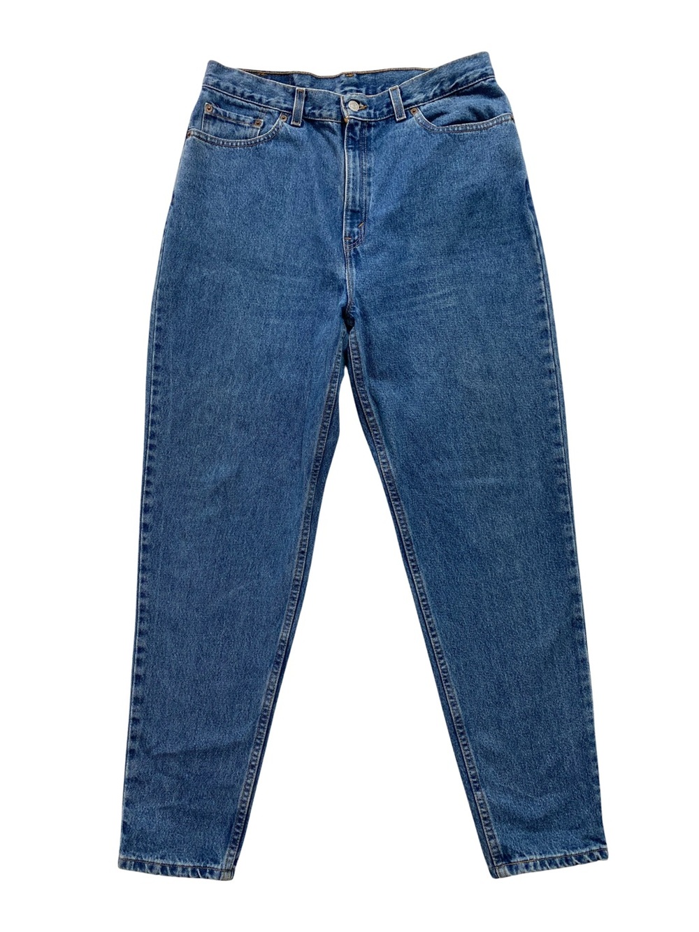 Vintage Levis 550 High Rise Relaxed Tapered Mom Jeans 90s Made in USA Size 16